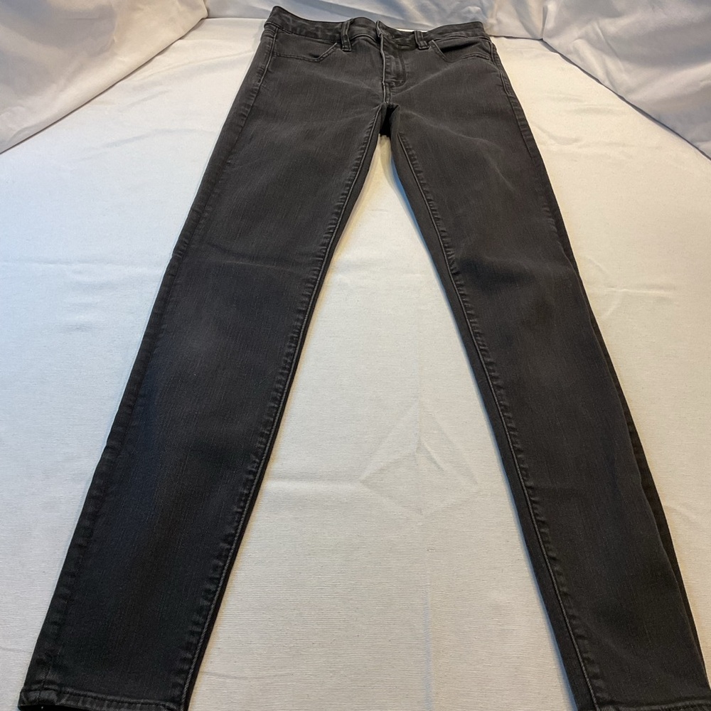 American Eagle Women's Black Denim‎ Jeans, Size 4R, Mid-Rise Next Level Stretch